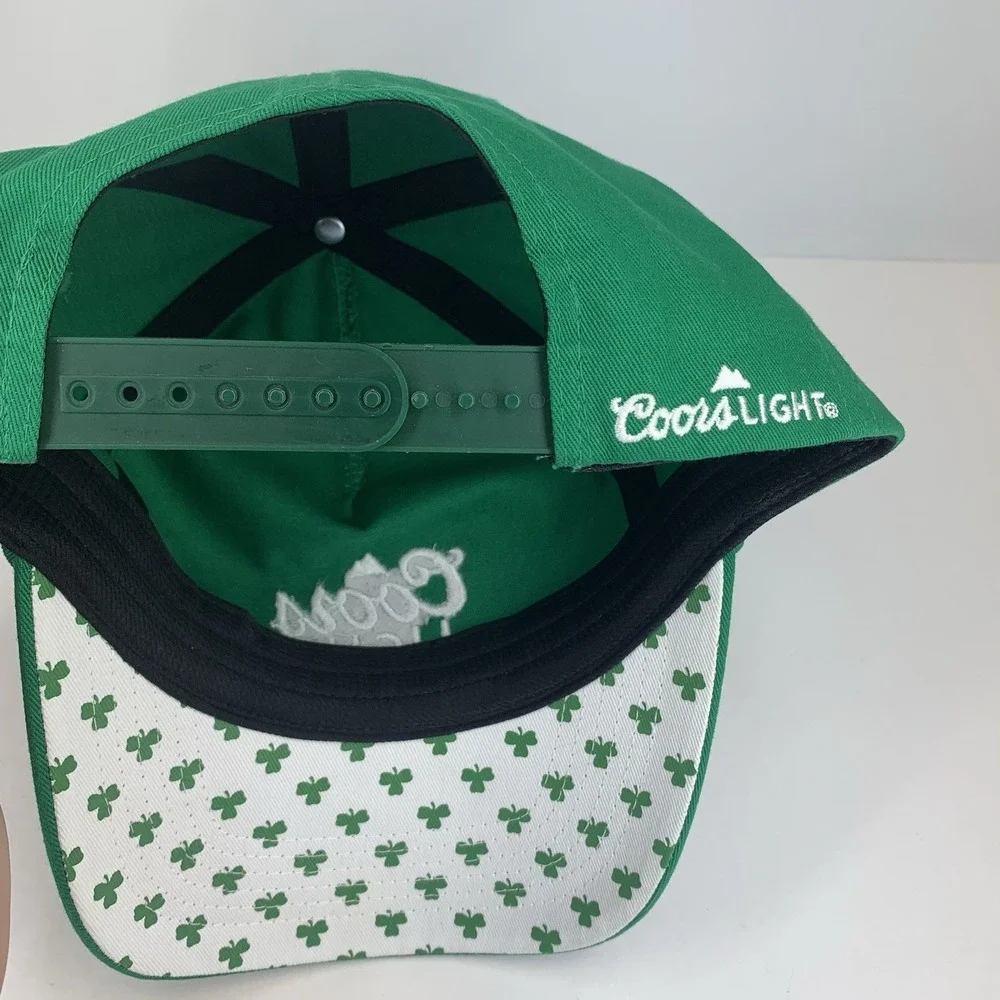 Coors Light Green Hat Shamrock St Patrick's Day Adjustable Cotton Baseball Cap